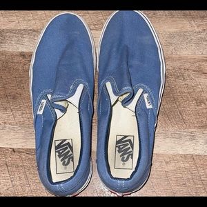 Blue slip on vans